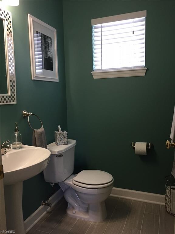 Convenient first floor half bath for guests.