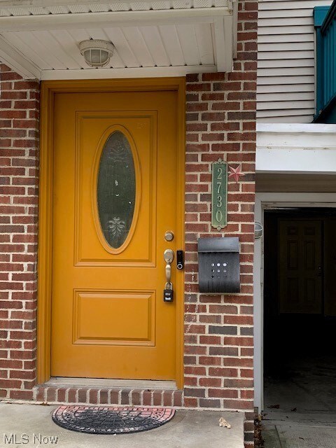 View of exterior entry