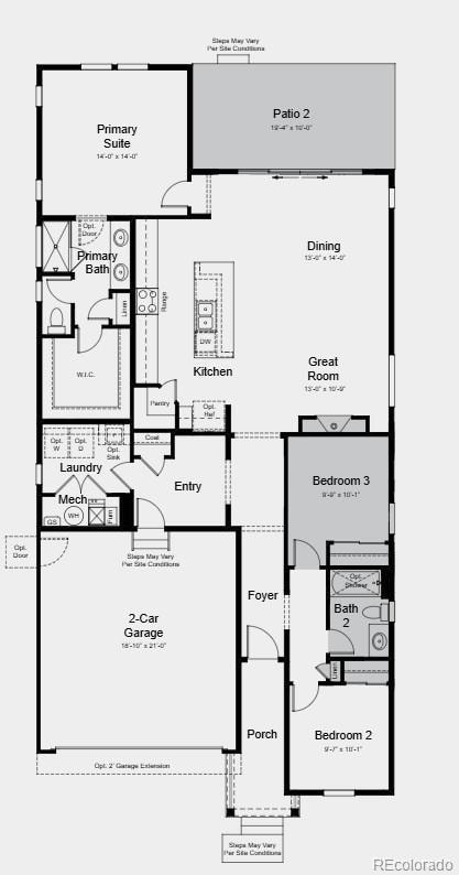 Additional Highlights include: third bedroom, shower in primary, 8'x 12' sliding glass door, stain nickel bath hardware and modern fireplace.