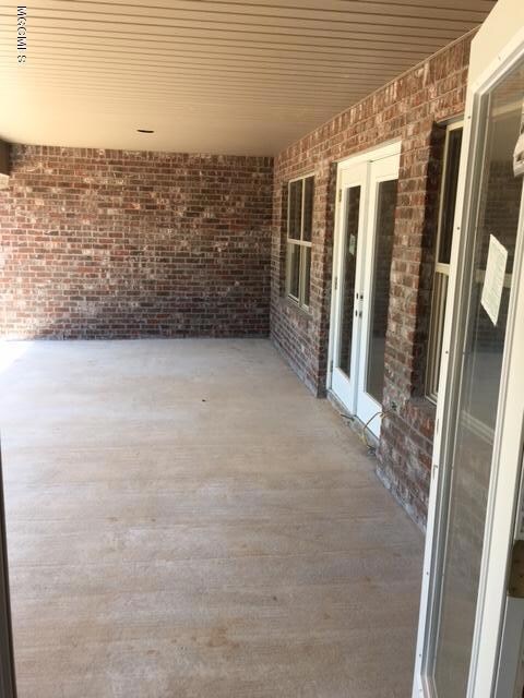 Large covered back porch