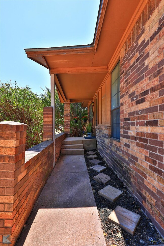 View of covered front porch