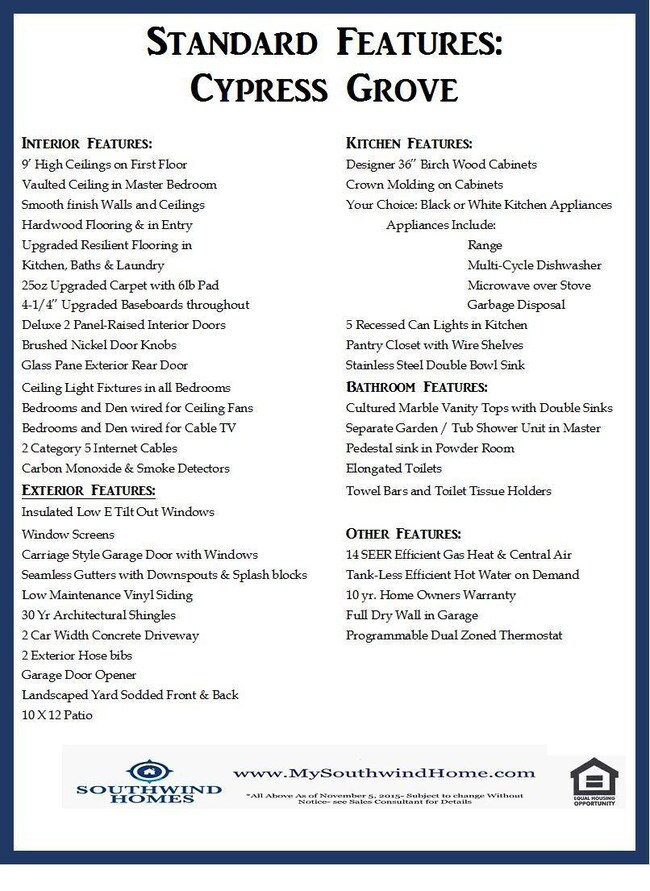 Standard Features