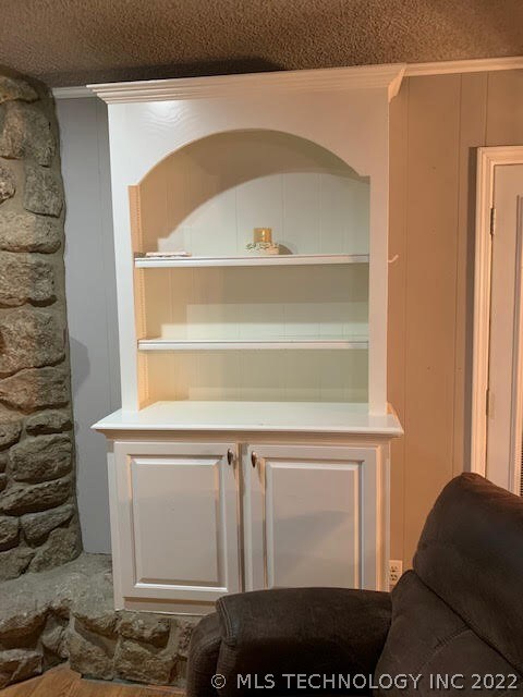 Another view of the bookcases that accent the fire