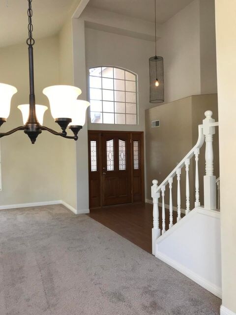 Dining room view to front entryway