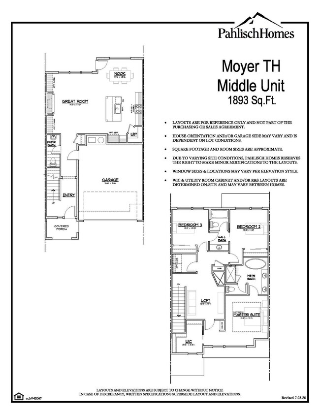 Moyer Middle unit floor plan