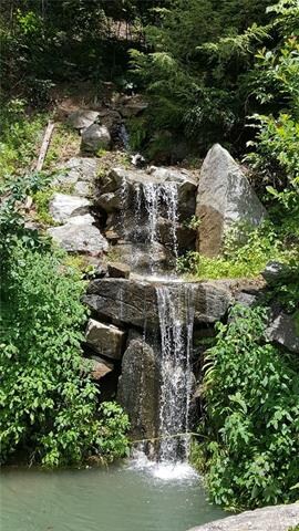 Entrance waterfall.
