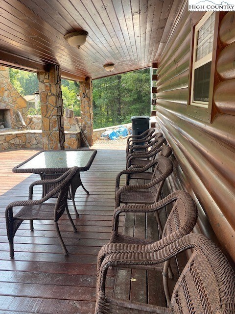 Front covered porch - empty of room to entertain f