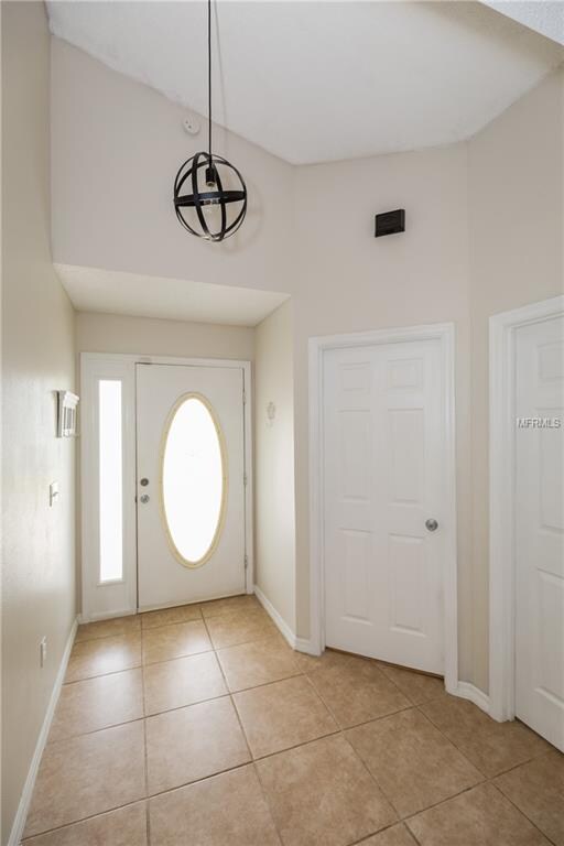 Foyer with Vaulted Ceiling