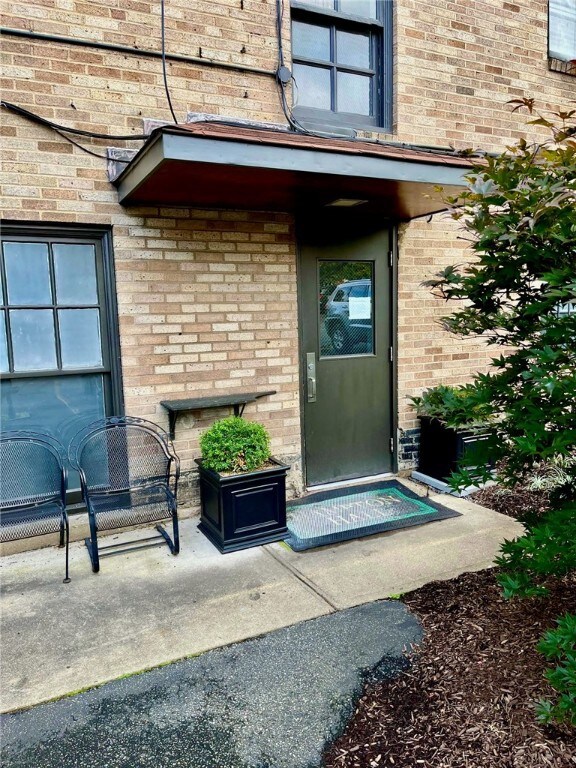 Side entrance from parking lot.