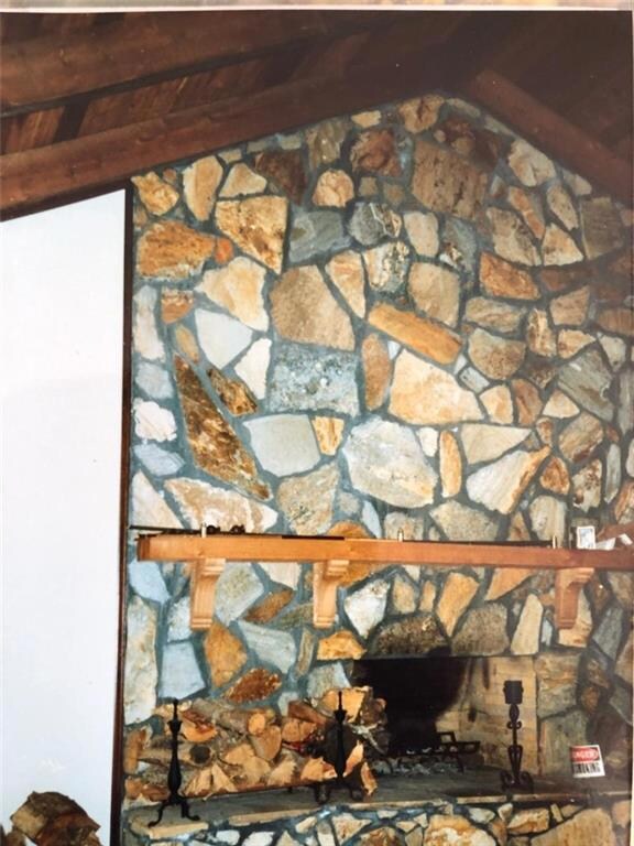 Stone Fireplace I am told remains standing on the Slab.