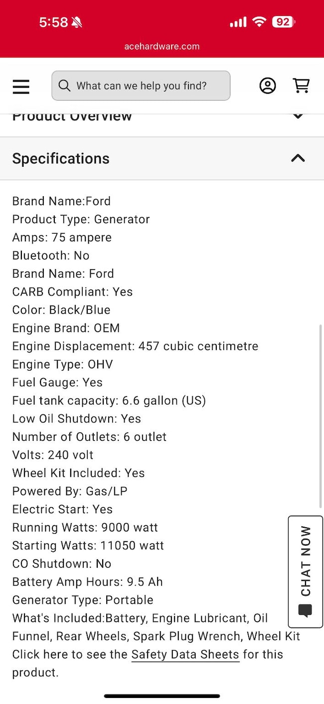 Generator info