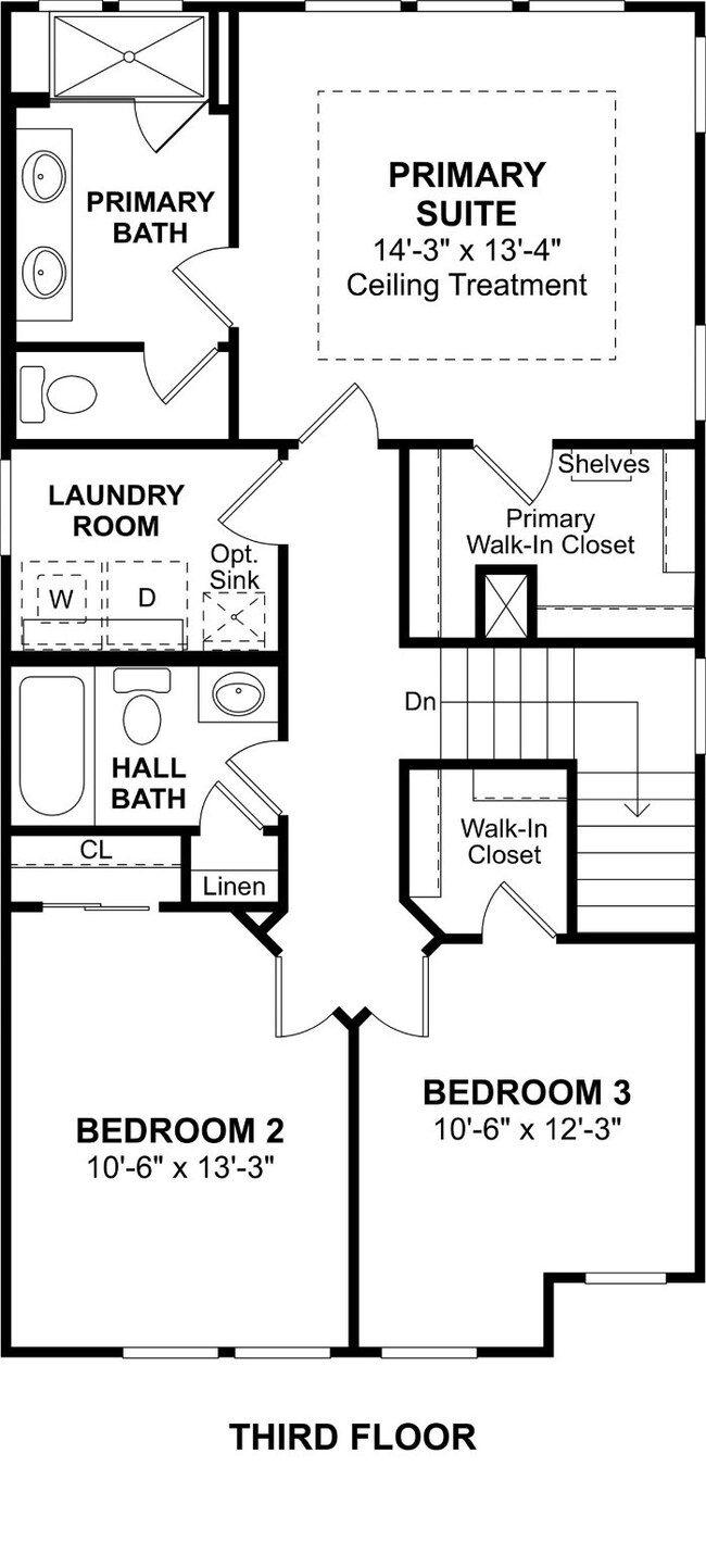The Ridgewood floor plan by K. Hovnanian Homes. 3r