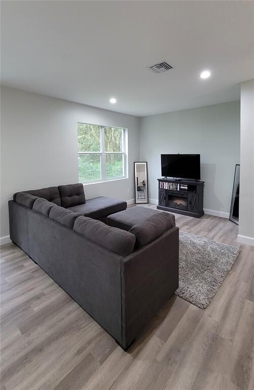 Living room backing up to conservation.