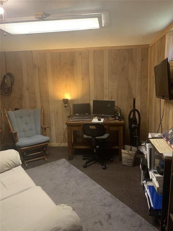 partial finished basement with one non conforming 