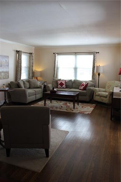 Another veiw of the spacious LR. Entry way and fro