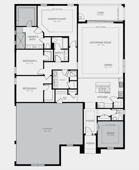 Structural options added to 85356 Berryessa Way include: Side entry garage, deluxe master bath (no tub), study in place of flex, gourmet kitchen, gas package with tankless water heater, tray ceilings, 8' doors, brick pavers in driveway and lanai.