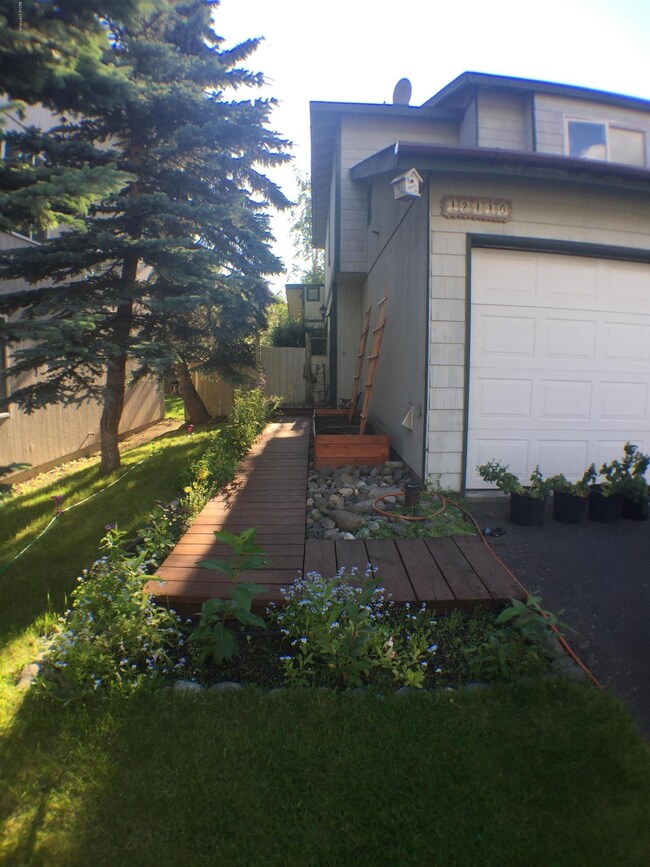 Perennials line the walkway!