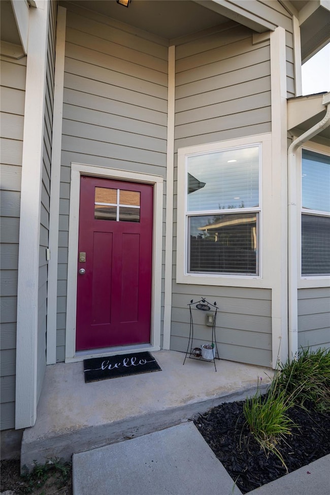 View of exterior entry