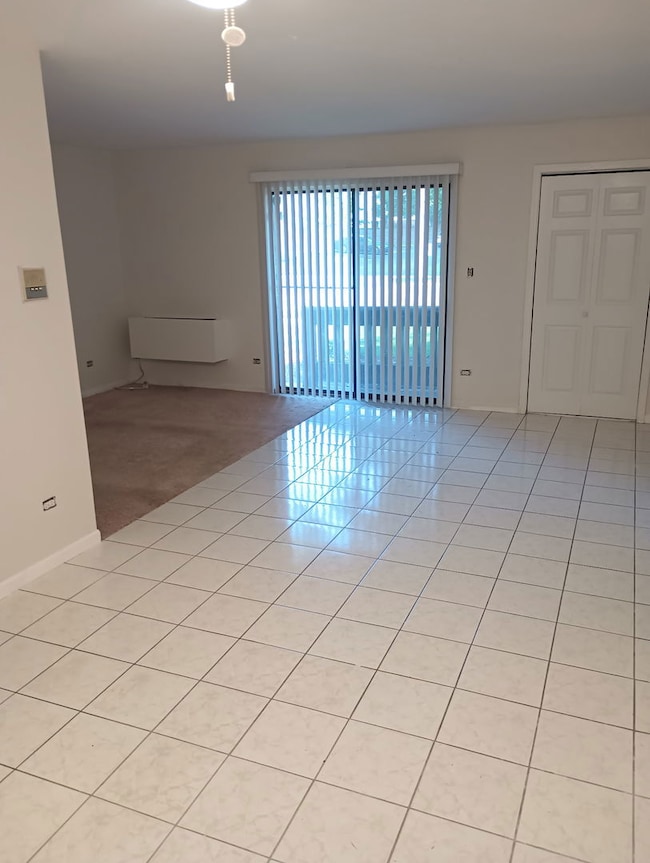 Looking into living room and sliding glass door