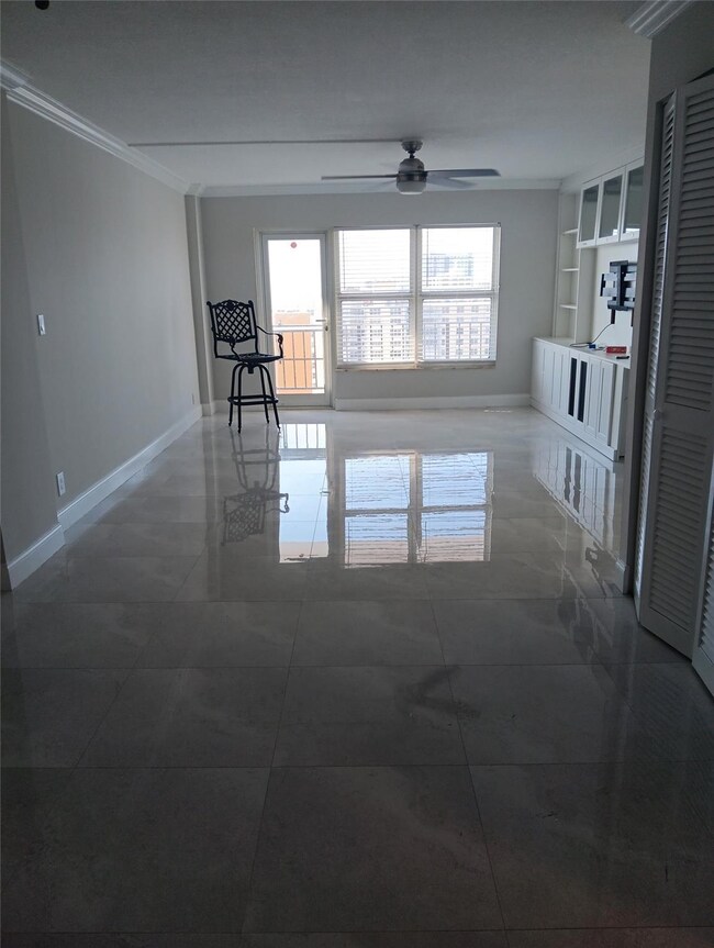 & Living Room With Balcony