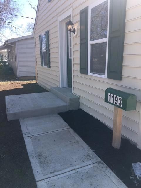 New sidewalk & porch