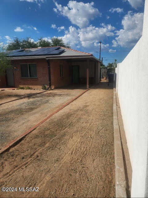East carport side