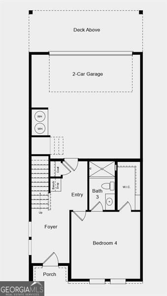 Lower Level Floor Plan - Additional highlights include: LVP stair treads and open railing staircase