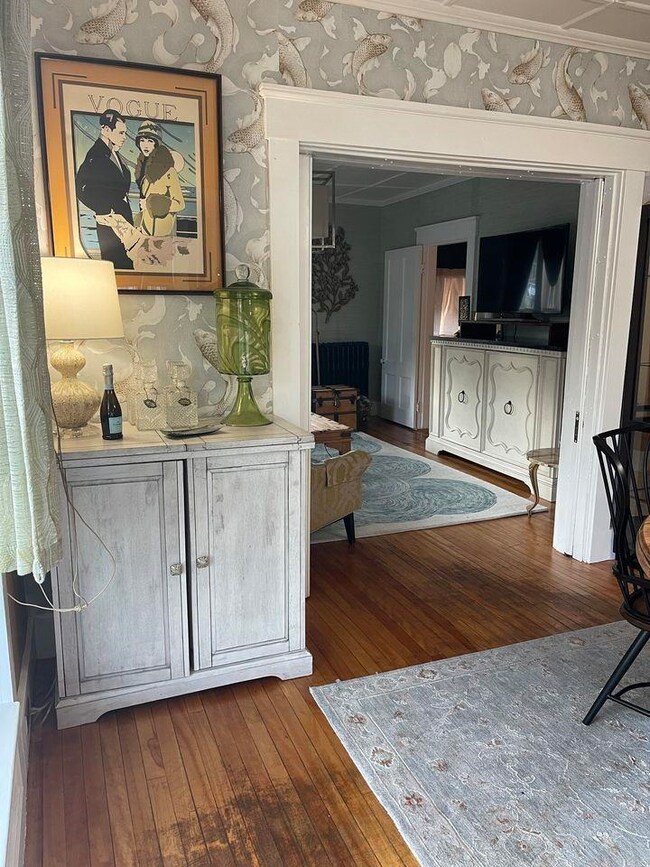 Looking into living room