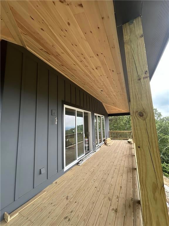 View of wooden terrace