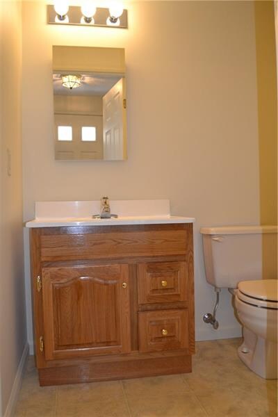 First floor powder room.