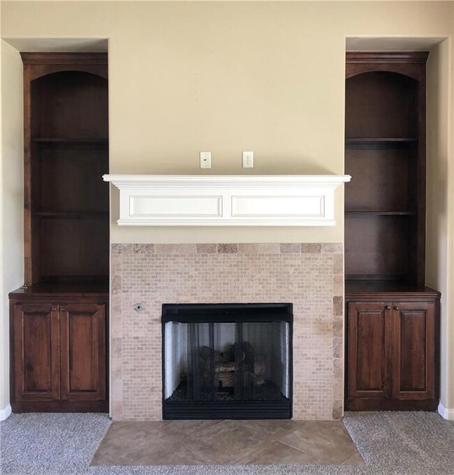 Built ins in living room