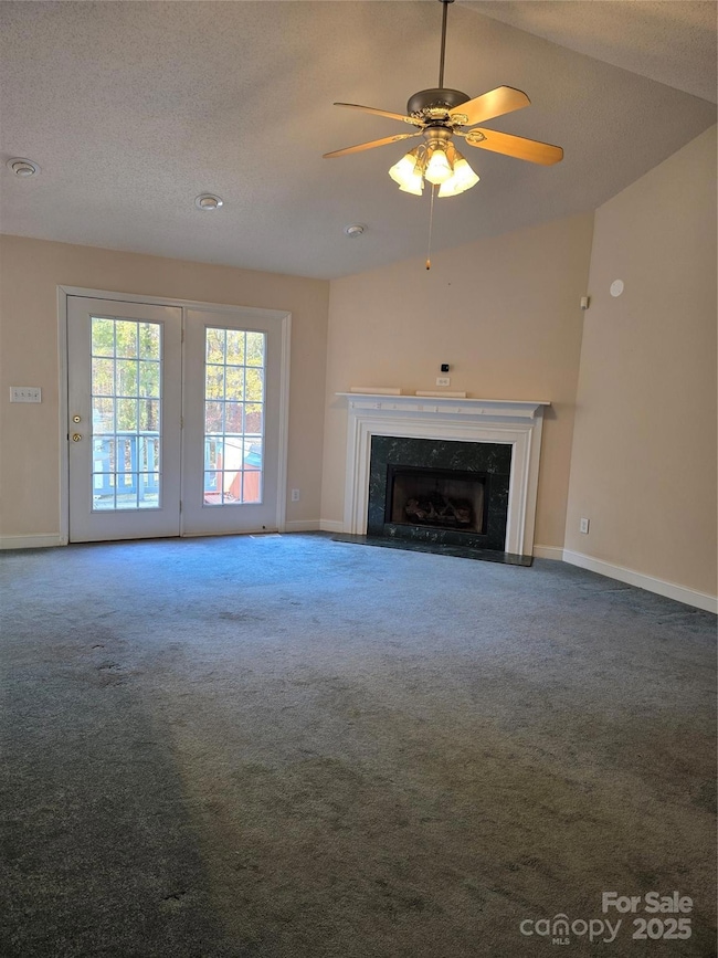 Fireplace with Natural Gas Logs