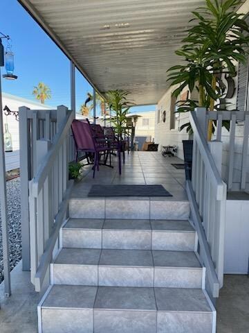 Front steps to the deck
