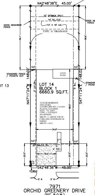 7971 Orchid Greenery Drive preliminary plot plan