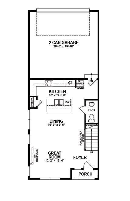 Beazer Homes Carlsbad end first floor
