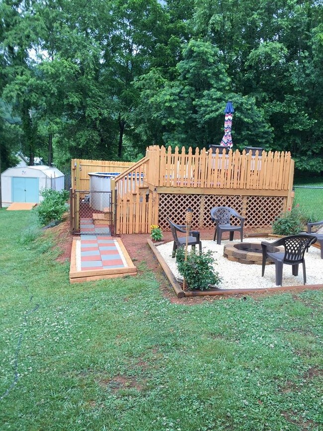 Pool Deck with Fire Pit