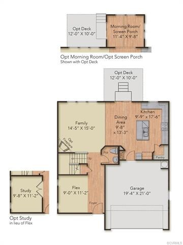FIRST FLOOR - This home includes the rear deck.
