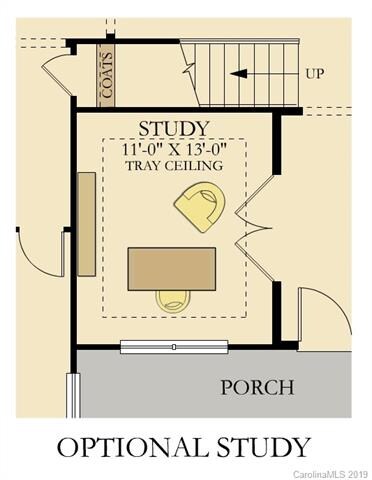 This home will have the optional study in lieu of 