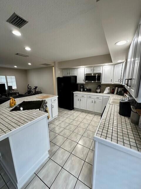 kitchen with large island