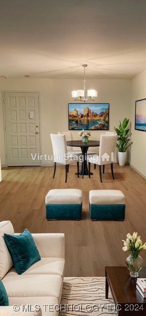 virtually staged living/dining