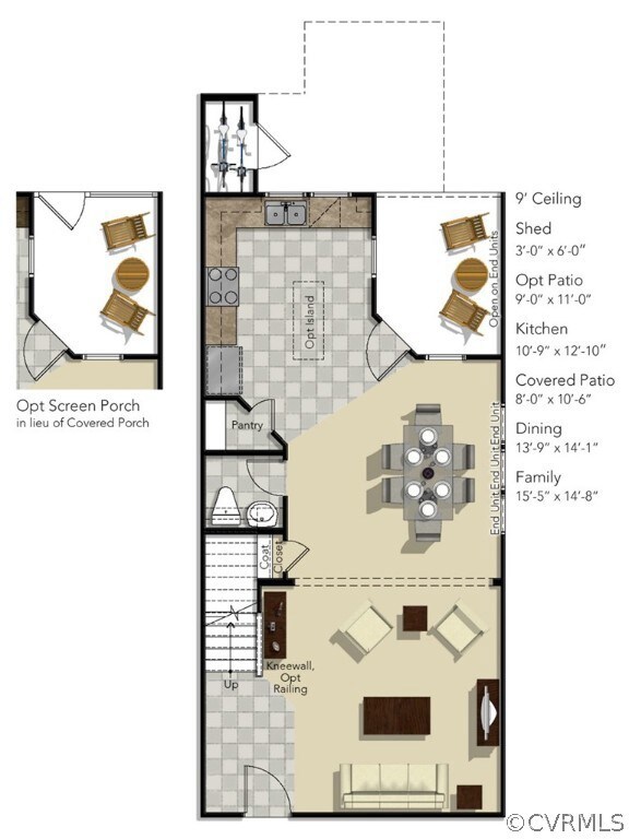FIRST FLOOR - This home includes the rear patio.