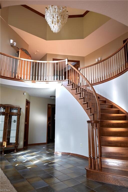 Custom Circular 2 story Foyer.