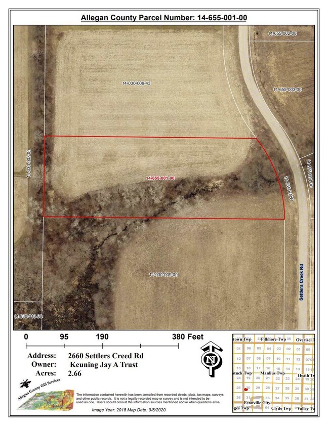 Settlers Creek 2660 Parcel Map