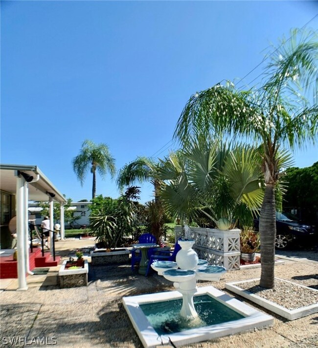 Water feature/sitting area