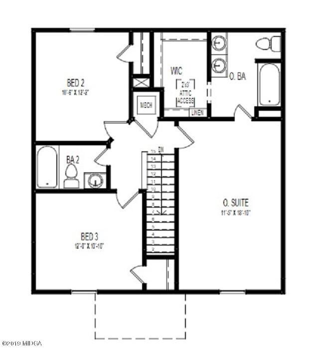 1401 1-Car - Floor Plan - BROCHURE - GRP