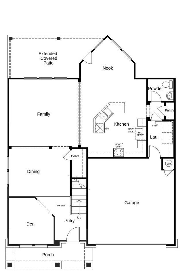 This floor plan features 3 bedrooms, 2 full baths,