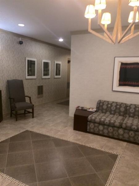 Secure building with welcoming lobby/reception are
