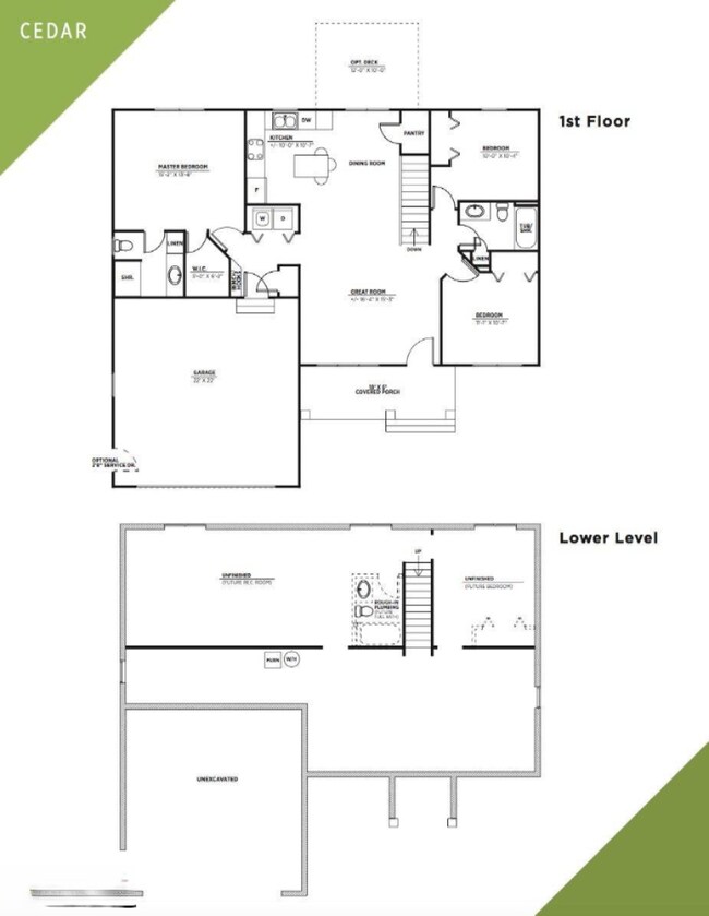 Cedar model floor plan
