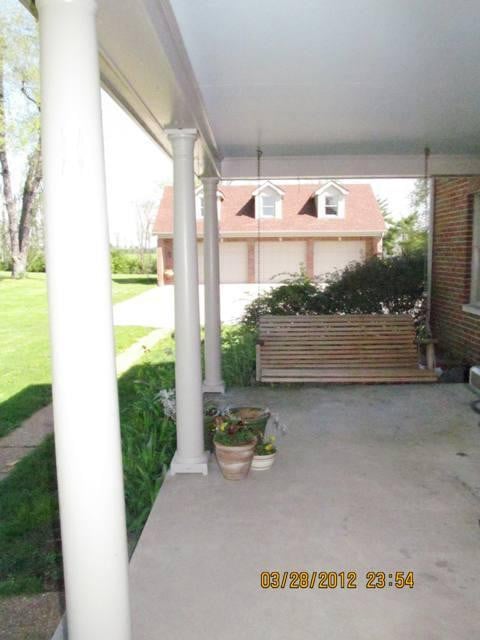 Covered patio off the kitchen