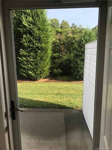 Looking out back door